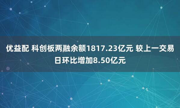优益配 科创板两融余额1817.23亿元 较上一交易日环比增加8.50亿元