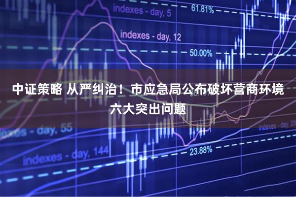中证策略 从严纠治！市应急局公布破坏营商环境六大突出问题